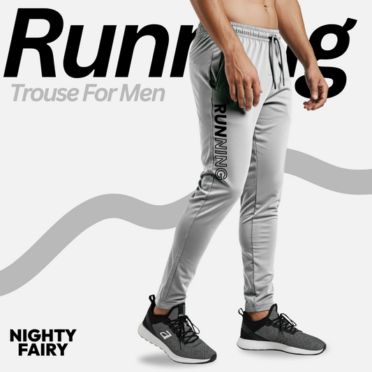 Men’s Grey Running Trouser – Cotton Terry Fabric (1233)