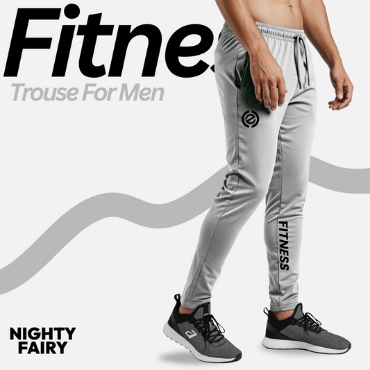 Men’s Grey Fitness Trouser – Cotton Terry Fabric (1234)