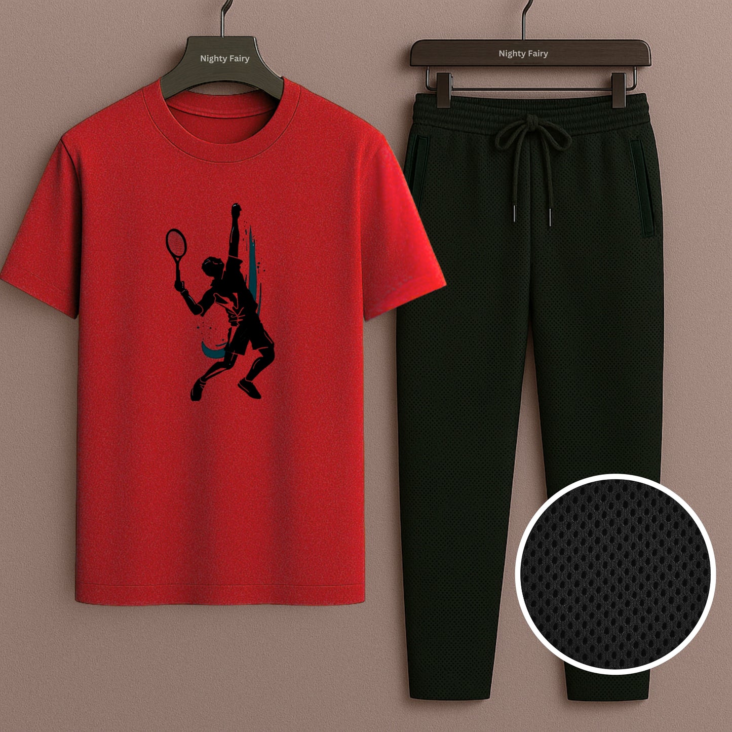 Co-Ord Padel Set T-Shirt and Breathable DryFit Trouser (1346)