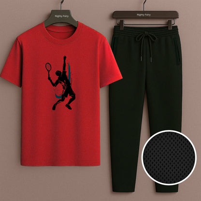 Co-Ord Padel Set T-Shirt and Breathable DryFit Trouser (1346)