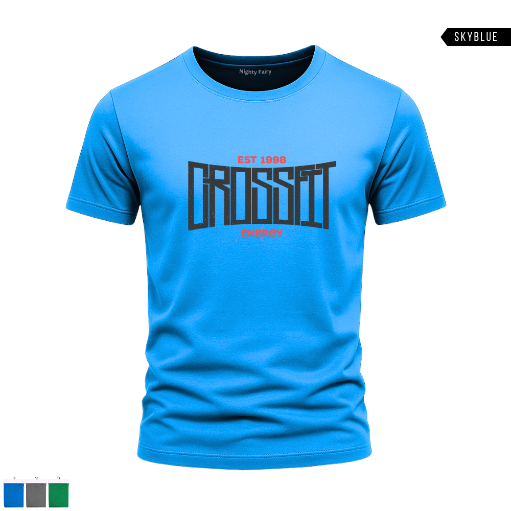 Cross Fitted Printed T-Shirt for Men (1280)