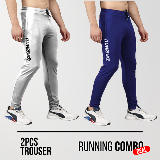 2 Pcs  Running Trouser Navy & Grey