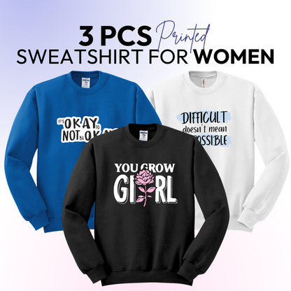 3 Pcs Women SweatShirt For Winter 1122