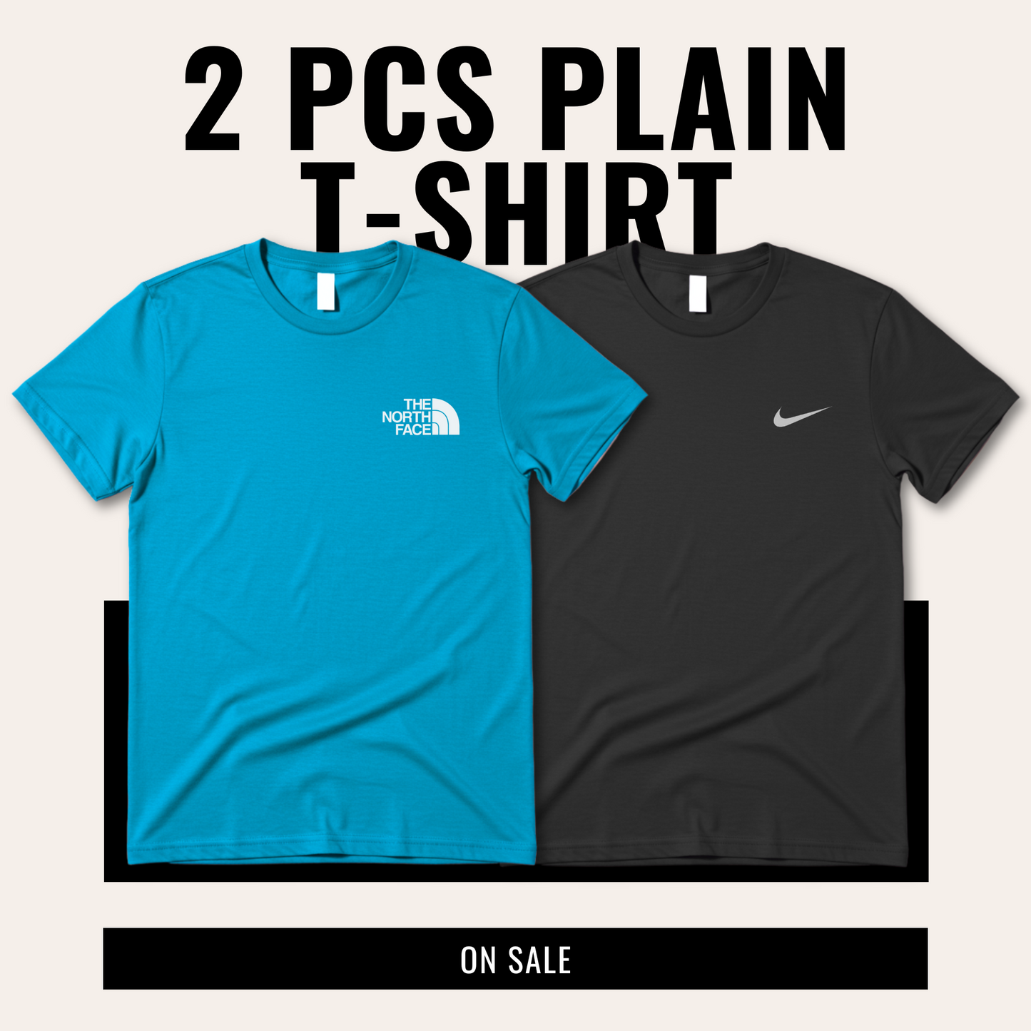 2 PCS Plain Jersey T-Shirt Pack – Comfortable & Stylish Casual Wear for Men (1211)