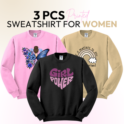 3 Pcs Women SweatShirt For Winter 1121