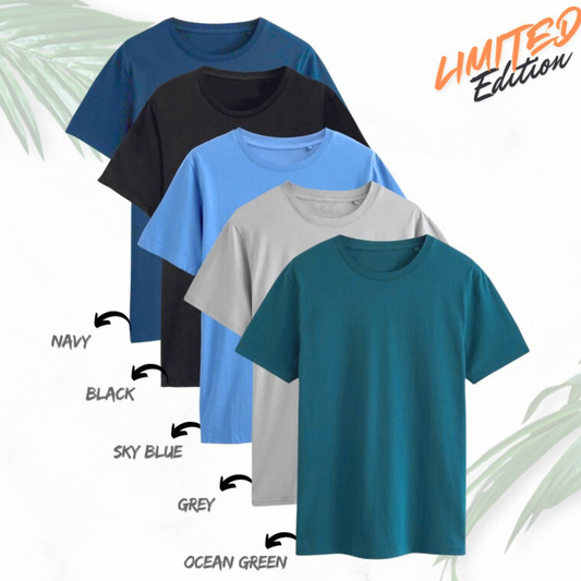 5 Pcs Shades Package T-Shirts