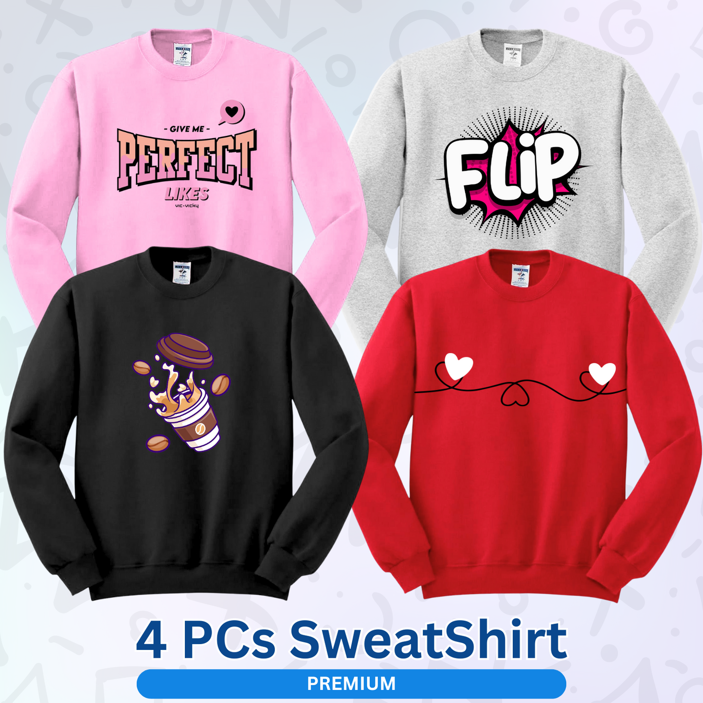 4 Pcs Women SweatShirt For Winter 1031