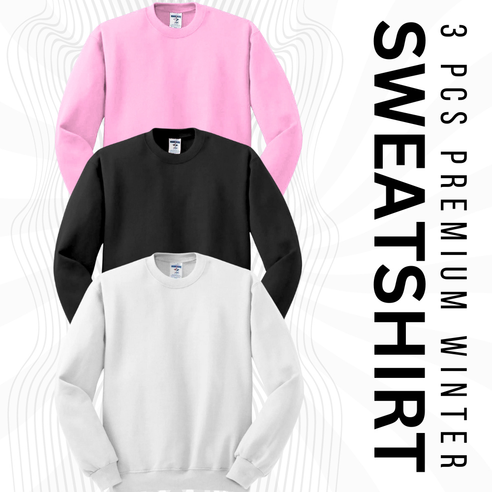 3 Pcs Women SweatShirt For Winter (1005)