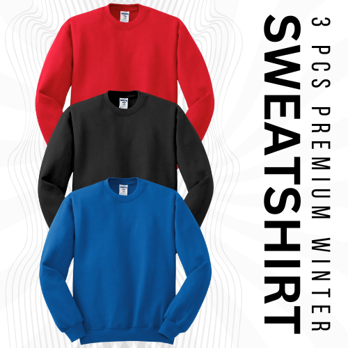 3 Pcs Women SweatShirt For Winter (1003)