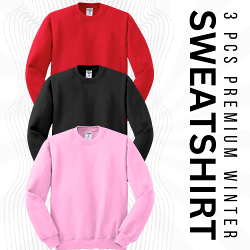 3 Pcs Women SweatShirt For Winter (1002)