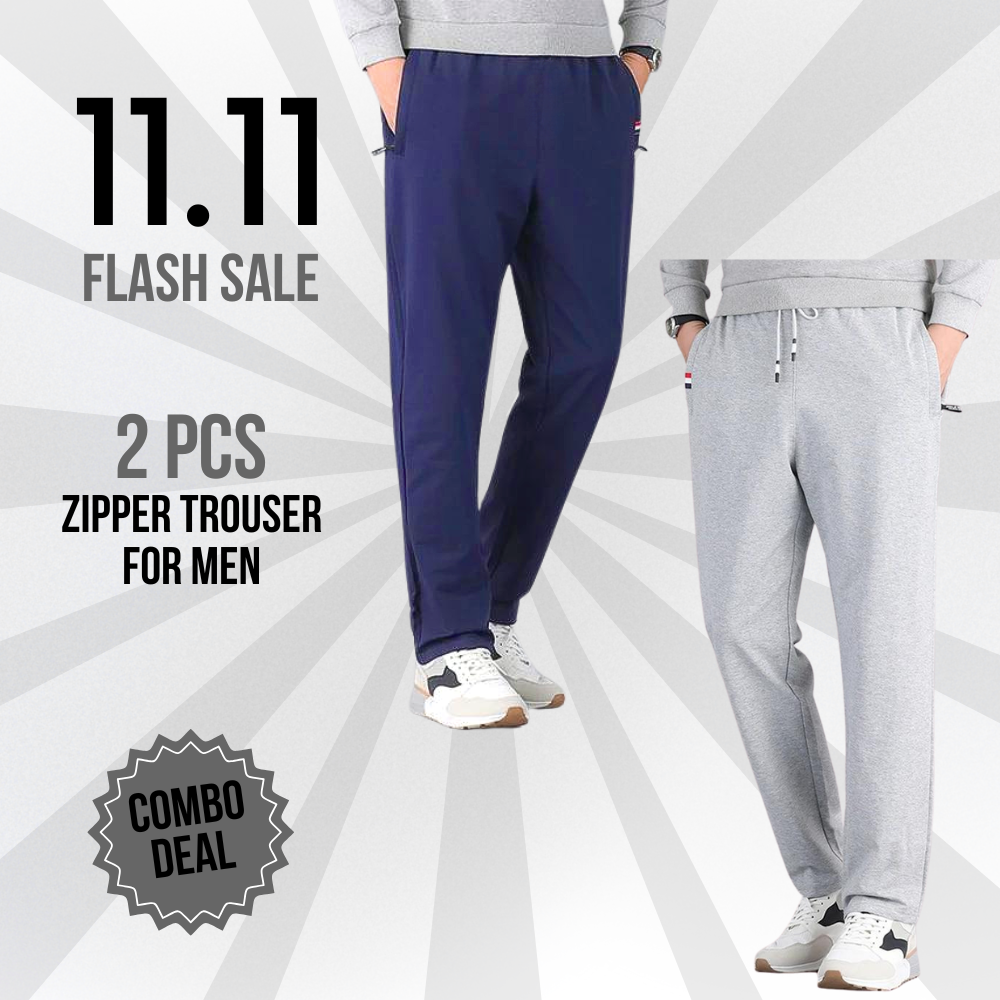 2 Pcs Combo Zipper Trouser