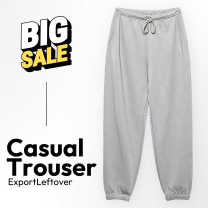 Grey Casual Fleece Trousers – Soft, Warm, and Stylish Everyday Wear