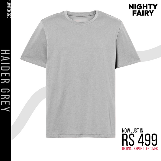 Export Leftover Heather Grey T-Shirt for Men (1301)