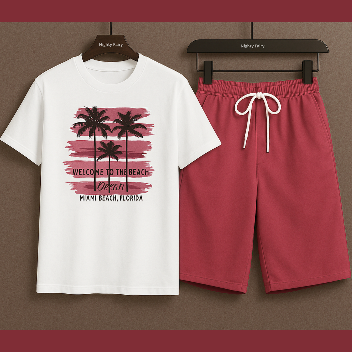 Miami Beach Co-Ord Set T-Shirt With Short (1311)