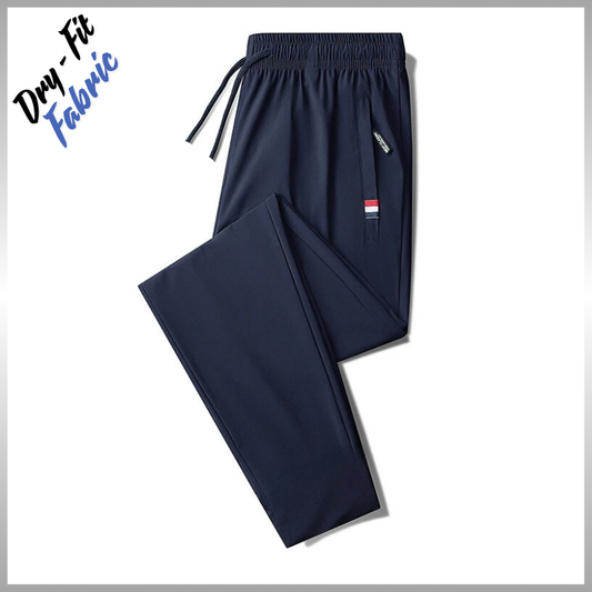 Blue Zipper Trouser With Zip Pocket