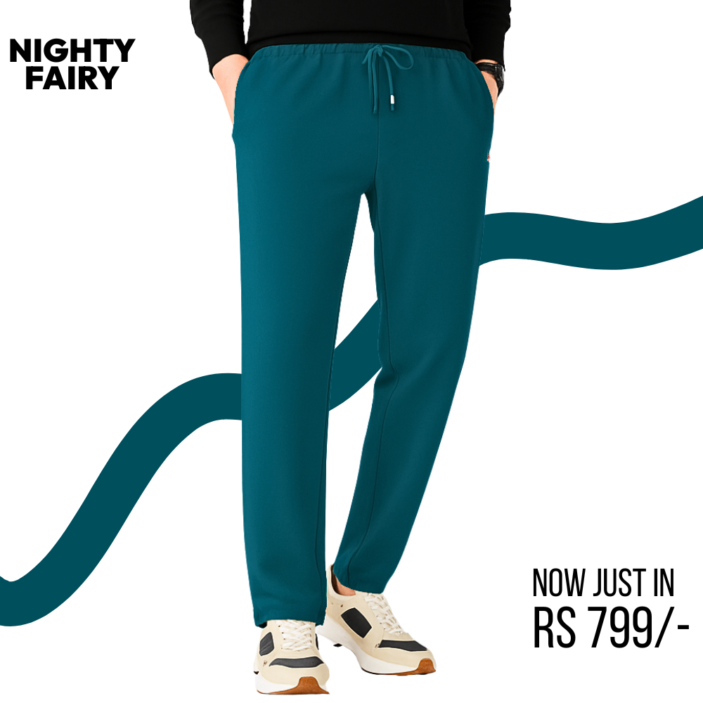 Zipper Trouser Teal for Men (1332)