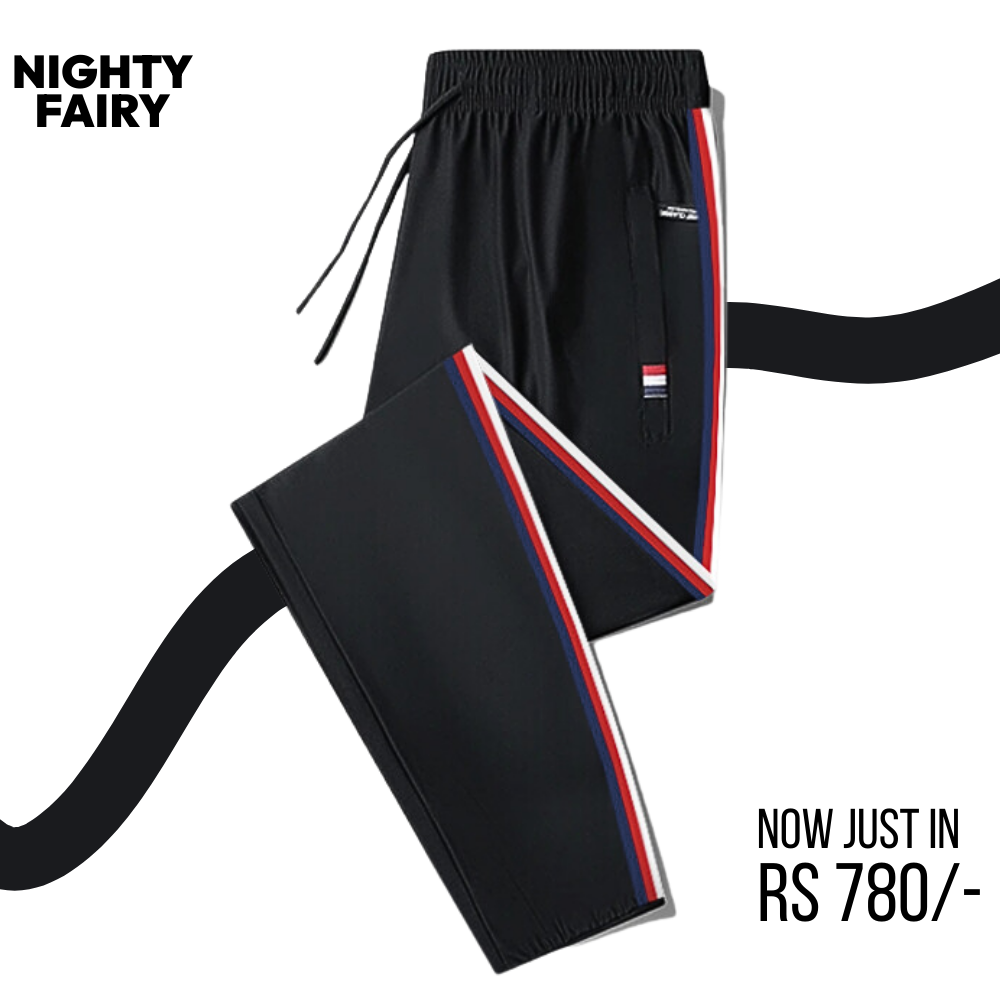Black Tommy Stripe Trouser for Men (1324)