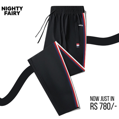 Black Tommy Stripe Trouser for Men (1324)