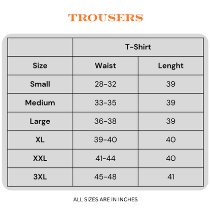 2 Pcs Cotton Zipper Trouser With Zip Pocket