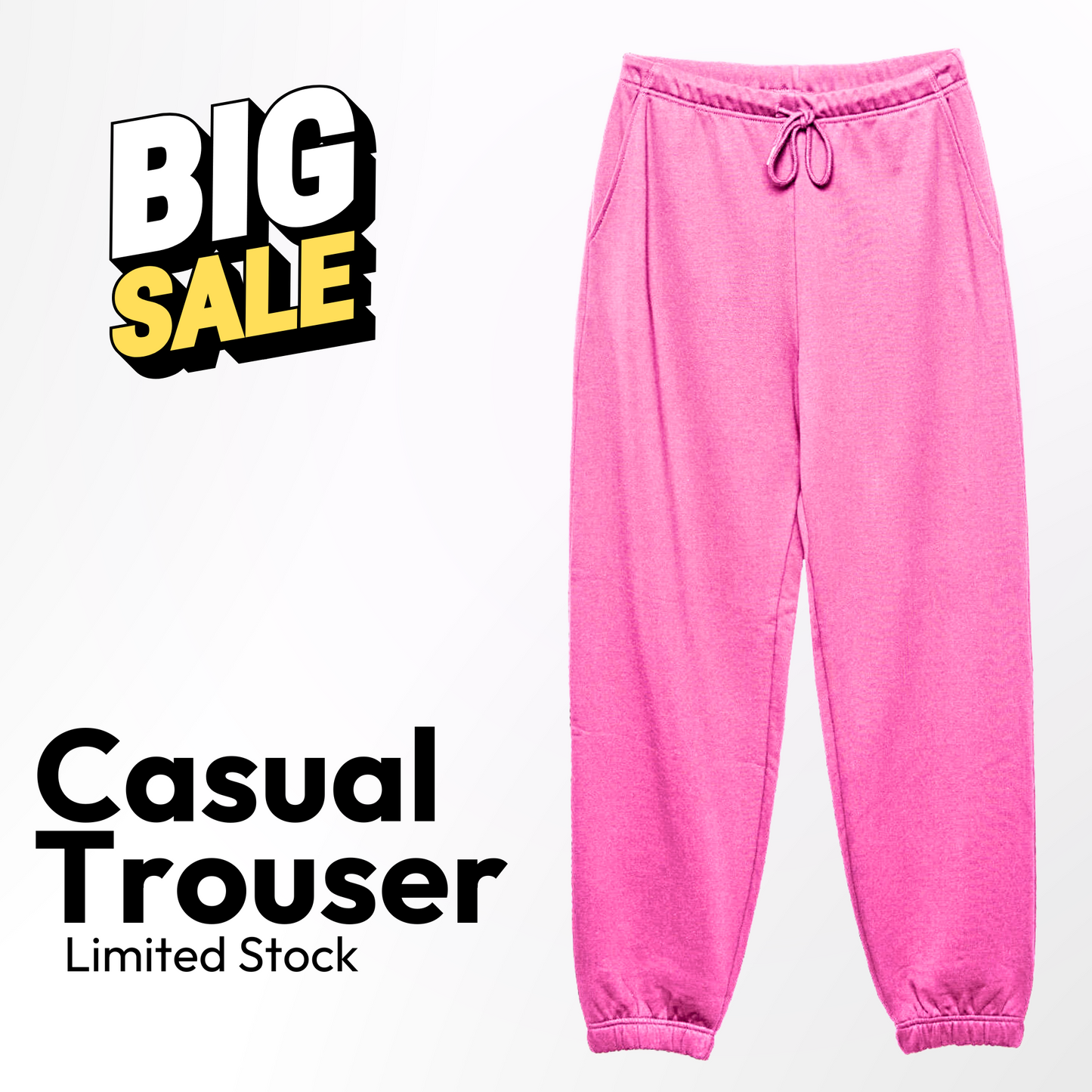 Basic Pink Joggers Trouser (1201)